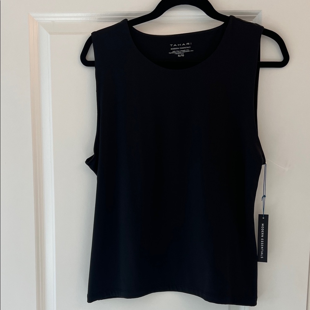 Tahari Classic Black Tank Top